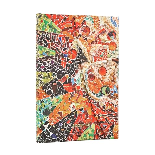 2026 Gaudi's Sun (Gaudi’s Mosaics) Mini 18-month Horizontal Hardcover Flexi Dayplanner 2025-2026 (Wrap Closure): Kalendarz 18-miesięczny von Paperblanks