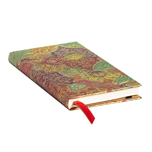 Bavarian Wild Flower (Brocaded Paper) Slim Dayplanner 2023: Hardcover, Horizontal Layout, 100 gsm, elastic closure
