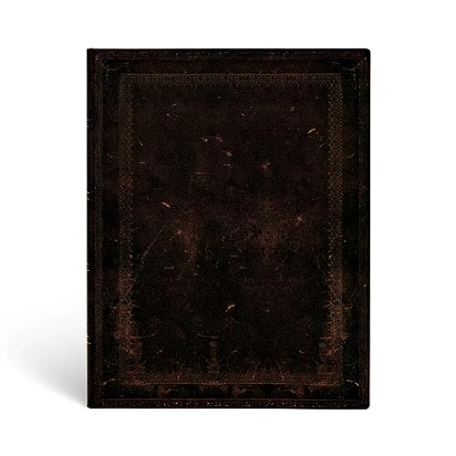 Black Moroccan Bold Ultra Unlined Softcover Flexi Journal (176 pages) (Old Leather Collection)