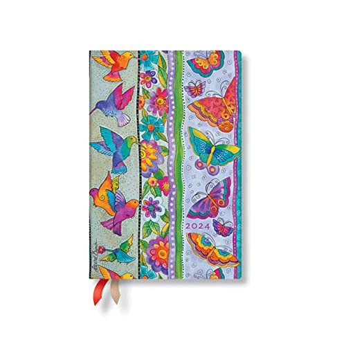 Hummingbirds & Flutterbyes (Playful Creations) Mini 12-month Dayplanner 2024 von Paperblanks