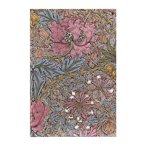 Morris Pink Honeysuckle (William Morris) Mini Hardback Address Book (Elastic Band Closure) von Paperblanks