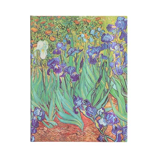 Van Gogh’s Irises Ultra Lined Hardcover Journal: Hardcover, 120 gsm, ribbon marker, memento pouch, elastic closure, book edge printing