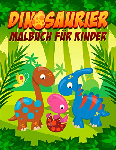 Dinosaurier: Malbuch für Kinder: 35 niedliche Illustrationen für 3- bis 10-Jährige von Gray & Gold Publishing
