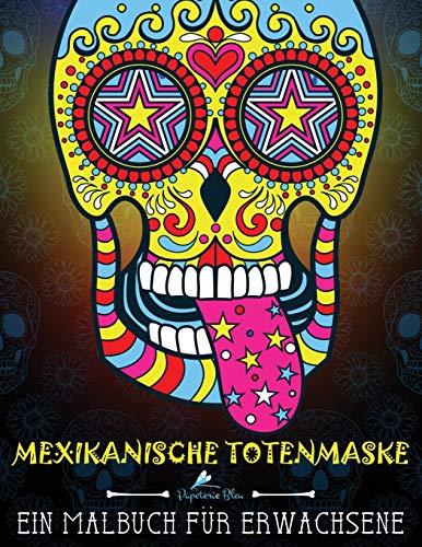Mexikanische Totenmaske: Ein Malbuch für Erwachsene von Gray & Gold Publishing