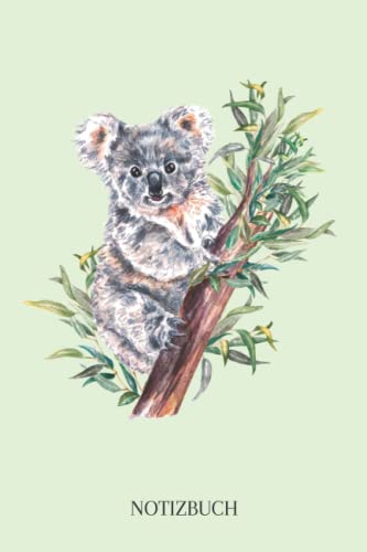 Notizbuch: Notizbuch Koala, A5 (6'x9'), 120 linierte Seiten