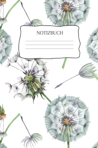 Notizbuch: Notizbuch Pusteblume, A5 (6'x9'), 120 gepunktete Seiten