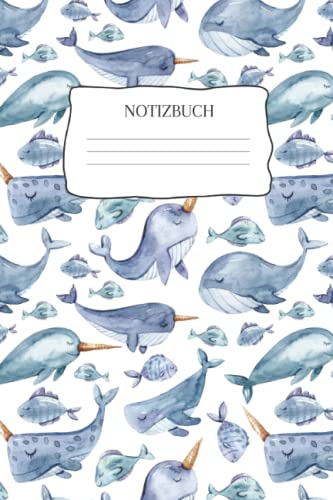 Notizbuch: Notizbuch Wale, A5 (6'x9'), 120 linierte Seiten von Independently published