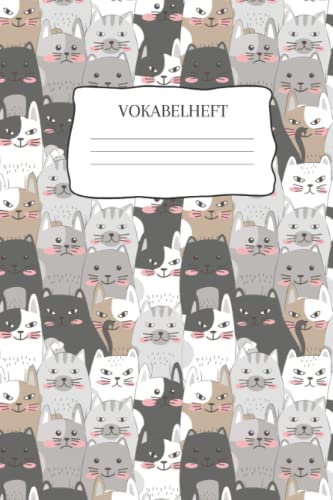 Vokabelheft: Vokabelheft Katzen, 60 Seiten mit je 2 Spalten, A5 Vokabelheft: Vokabelheft Katzen, 60 Seiten mit je 2 Spalten, A5