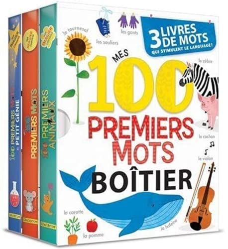 Boitier - Mes 100 premiers mots - 3 livres de mots: 3 livres de mots qui stimulent le langage Boitier - Mes 100 premiers mots - 3 livres de mots: 3 livres de mots qui stimulent le langage