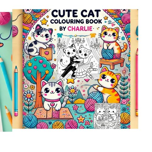 Cute Cat colouring book by Charlie von Independently published
