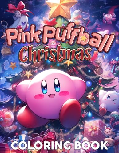 Christmas Pink Puffball Coloring Book: Adorable Christmas Hero Coloring Pages with High-Quality Illustrations for Kids Relaxation & Creativity von Independently published
