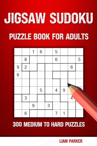 Jigsaw Sudoku Puzzle Book For Adults: 300 Medium to Hard Puzzles von Independently published