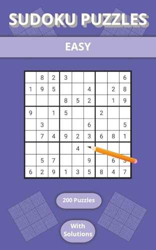Sudoku Puzzles: 200 Easy Puzzles | Full Solutions | Travel Size | All Ages | Sudoku Puzzle Books von Independently published
