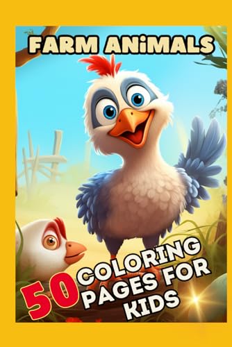 Farm Animals: 50 Coloring Pages for Kids von Independently published