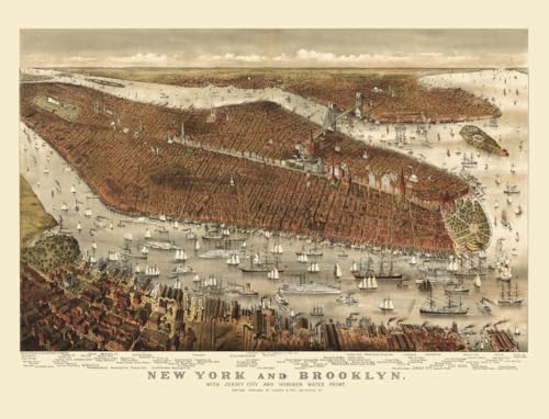 Carte – New York et Brooklyn von RELIEFS