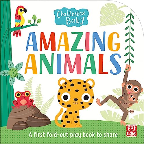 Amazing Animals: Fold-out tummy time book