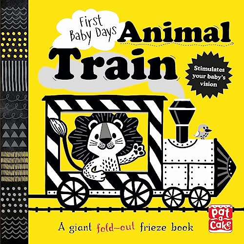 Animal Train: A high-contrast, fold-out board book