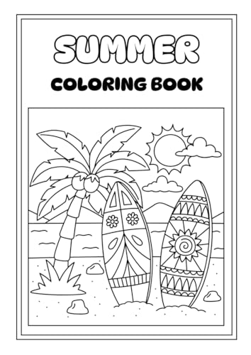 Summer Days Colouring Book: Simple Large Print Holiday and Vacation Designs von Independently published