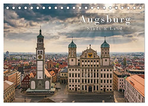 Augsburg - Stadt und Land (Tischkalender 2024 DIN A5 quer), CALVENDO Monatskalender von CALVENDO