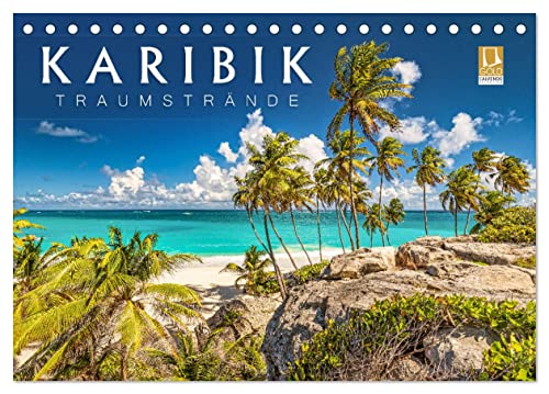 Karibik - Traumstrände (Tischkalender 2024 DIN A5 quer), CALVENDO Monatskalender von CALVENDO