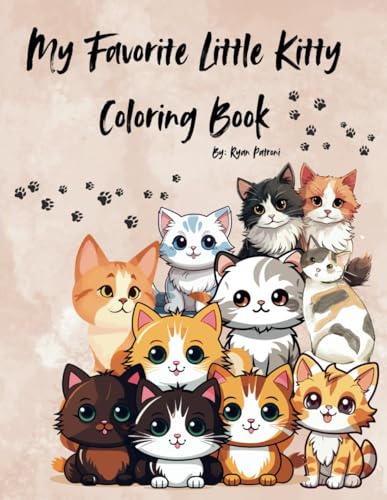 My Favorite Little Kitty Coloring Book: Easy and Bold Coloring Pages of Cats for Children Ages 3-12 von Independently published