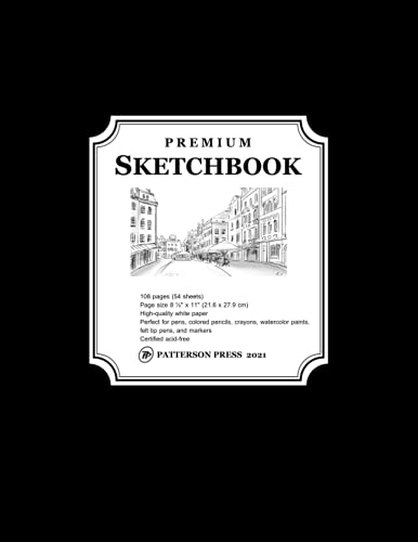 Premium Black Sketchbook: Large Notebook for Drawing, Writing, Painting, Sketching or Doodling | 100+ Pages Drawing Journal | Sketch Book | Sketch Pad ... and Adults (Premium Drawing Books, Band 23)