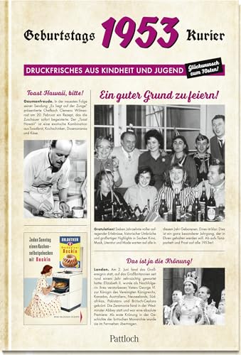 1953 - Geburtstagskurier: Druckfrisches aus Kindheit und Jugend | Originelle Geschenkidee zum 70. Geburtstag (Geschenke für runde Geburtstage 2023 und Jahrgangsbücher) 1953 - Geburtstagskurier: Druckfrisches aus Kindheit und Jugend | Originelle Geschenkidee zum 70. Geburtstag (Geschenke für runde Geburtstage 2023 und Jahrgangsbücher) von GOODMI