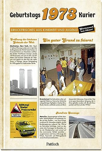 1973 - Geburtstagskurier: Druckfrisches aus Kindheit und Jugend | Originelle Geschenkidee zum 50. Geburtstag (Geschenke für runde Geburtstage 2023 und Jahrgangsbücher) von Pattloch Geschenkbuch