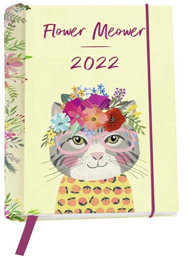 Flower Meower 2022 - Buchkalender: Wochenkalender mit 12 Postkarten (Terminplaner für die Handtasche)