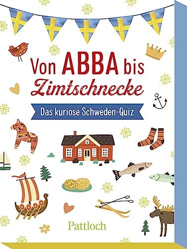 Von ABBA bis Zimtschnecke: Das kuriose Schweden-Quiz | Kartenspiel mit 51 Frage-Karten für Erwachsene und Kinder