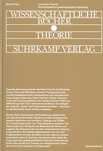 Suhrkamp Theorie: Eine Buchreihe im philosophischen Nachkrieg (Applied Publishing Studies)