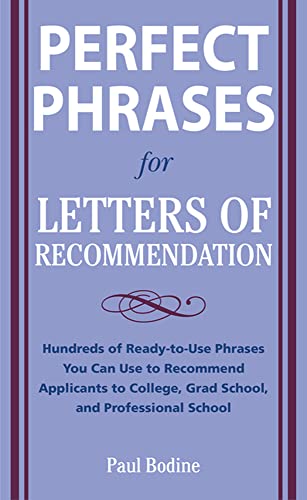 Perfect Phrases for Letters of Recommendation (Perfect Phrases Series) von McGraw-Hill Education