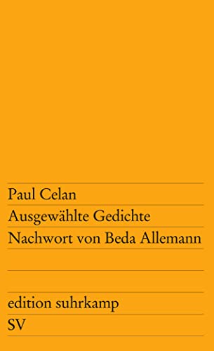 Ausgewählte Gedichte: Zwei Reden (edition suhrkamp)