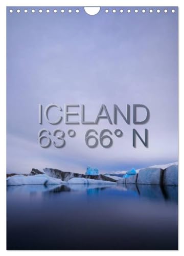 Iceland 63° 66° N (Wall Calendar 2025 DIN A4 portrait), CALVENDO 12 Month Wall Calendar: Every month a little piece of Icland. From Snaefellsnes via Landmannalaugar to Jökulsárlón glacier lagoon.
