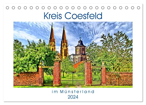 Kreis Coesfeld im Münsterland - Stadt Land Fluß (Tischkalender 2024 DIN A5 quer), CALVENDO Monatskalender von CALVENDO