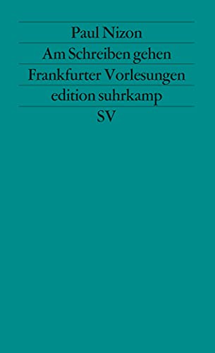 Am Schreiben gehen: Frankfurter Vorlesungen (edition suhrkamp) von Suhrkamp Verlag AG