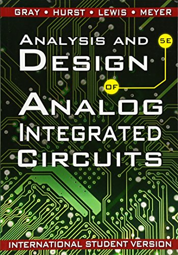 Analysis and Design of Analog Integrated Circuits von John Wiley & Sons Inc