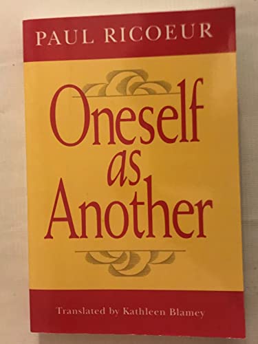 Oneself as Another von University of Chicago Press