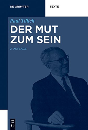 Der Mut zum Sein (De Gruyter Texte) von de Gruyter