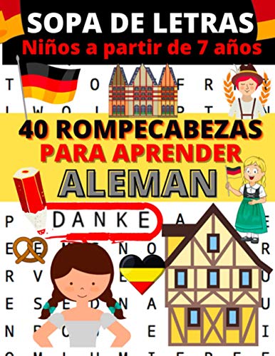 Sopa de letras: Libro de 40 rompecabezas para aprender alemán | (sopa de letras alemán | 1 tema por pagina) von Independently published