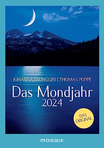 Das Mondjahr 2024 - s/w Taschenkalender: Das Original von Mosaik Verlag