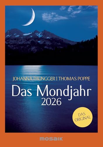 Das Mondjahr 2026 - s/w Taschenkalender: Das Original von Mosaik