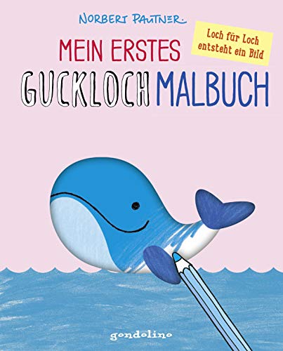 Mein erstes Guckloch-Malbuch (Wal): Ausmalbuch mit Schablonen zum Fördern von Kreativität für Mädchen und Jungen ab 2 Jahren