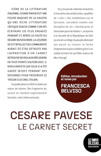 Cesare Pavese: Le carnet secret von BORD DE L EAU