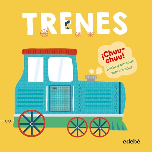 TRENES (LIBRO MÁS LOCOMOTORA DE MADERA) (LIBROS DE CARTÓN INTERACTIVOS) von edebé