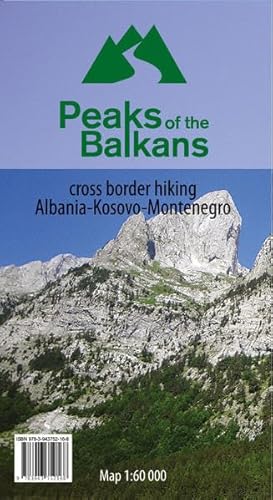 Peaks of the Balkans 1:60000: cross border hiking Albania - Kosovo - Montenegro