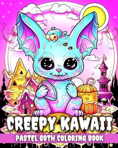 Creepy Kawaii Pastel Goth Coloring Book: Kawaii Coloring Pages with Pastel Goth Creepy Designs von Blurb