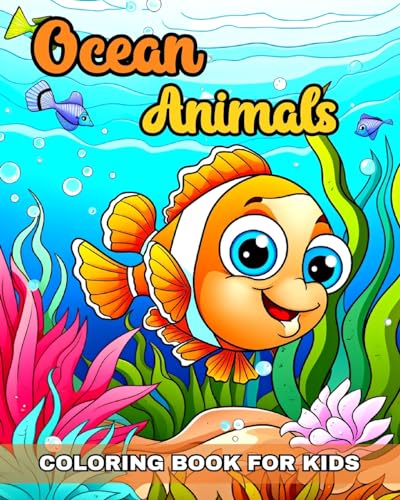 Ocean Animals Coloring Book for Kids: Cute Sea Life Coloring Pages von Blurb