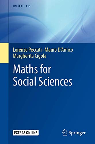 Maths for Social Sciences (La Matematica per il 3+2, Band 113)