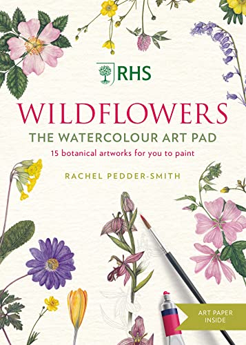 RHS Wildflowers Watercolour Art Pad: 15 botanical artworks for you to paint